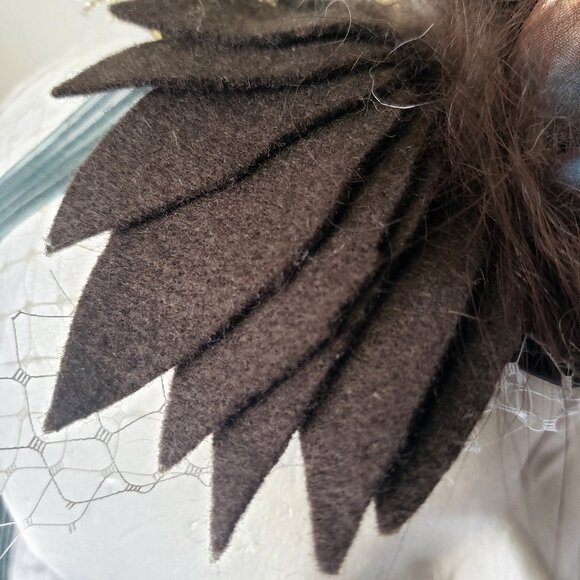 One of a Kind Handmade Custom Feather Head Piece Fascinator - Picture 12 of 12